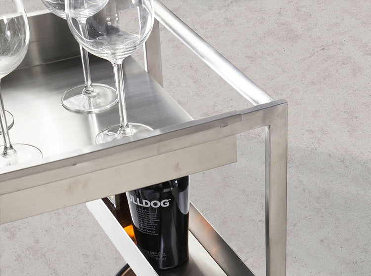 Minibar cart with chrome plated steel polished structure - Angel Cerdá S.L.