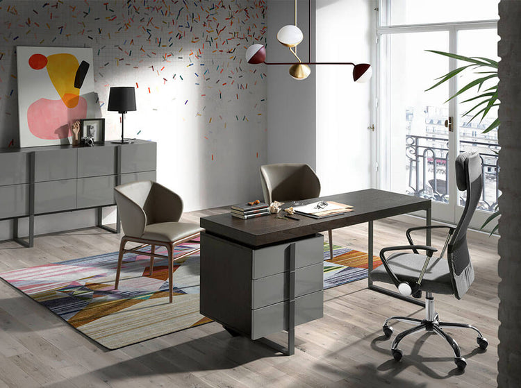 Office desk with lacquered DM side drawer - Angel Cerdá S.L