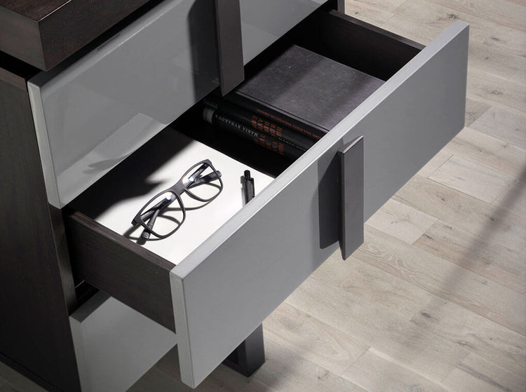 Office desk with lacquered DM side drawer - Angel Cerdá S.L