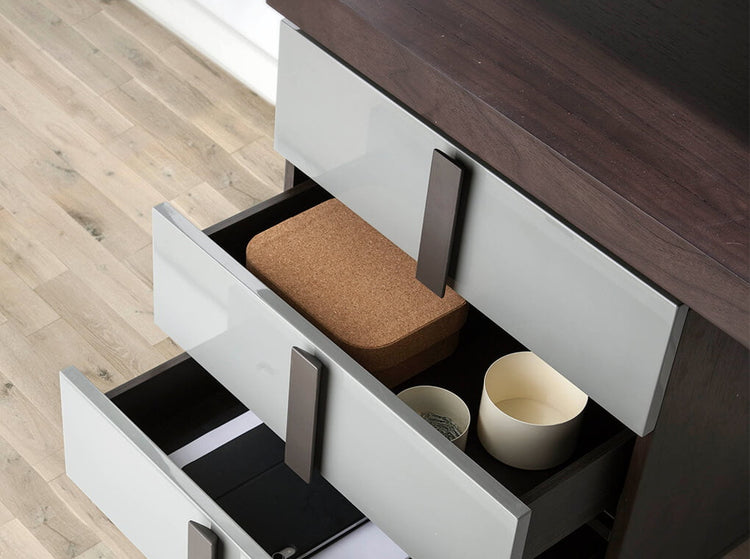 Office desk with lacquered DM side drawer - Angel Cerdá S.L