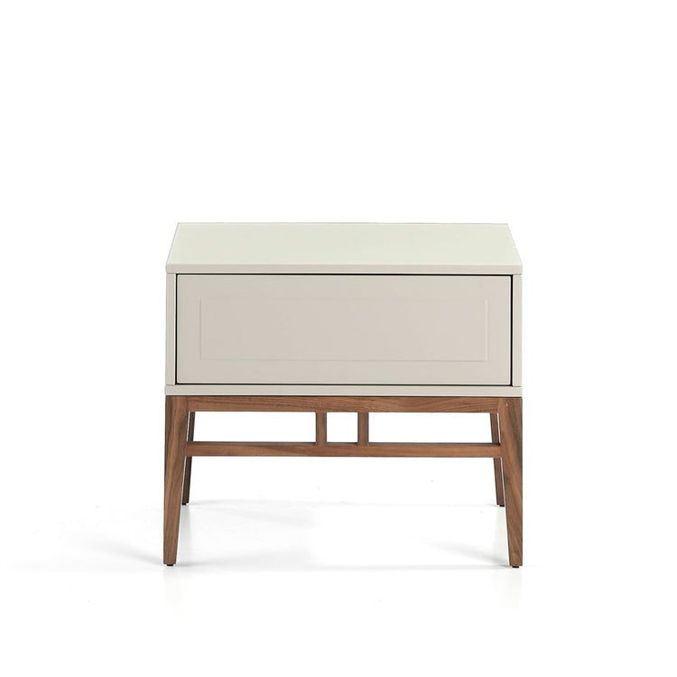 Bedside table with walnut-veneered wooden legs - Angel Cerdá, S.L.