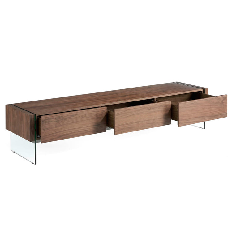 Walnut veneered wooden TV stand - Angel Cerdá, S.L.