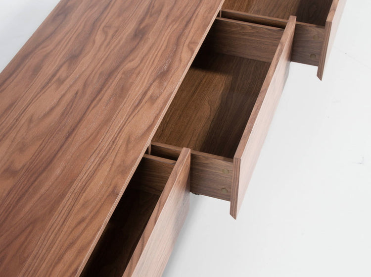 Walnut veneered wooden TV stand - Angel Cerdá, S.L.