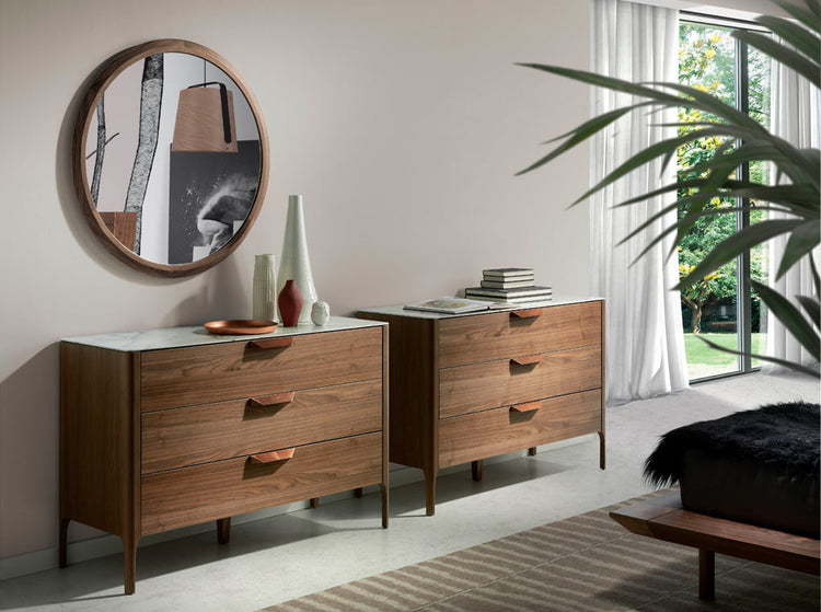 3-drawer sideboard made of walnut-veneered wood - Angel Cerdá S.L