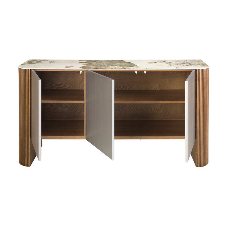 Lacquered wood and marble sideboard - Angel Cerdá