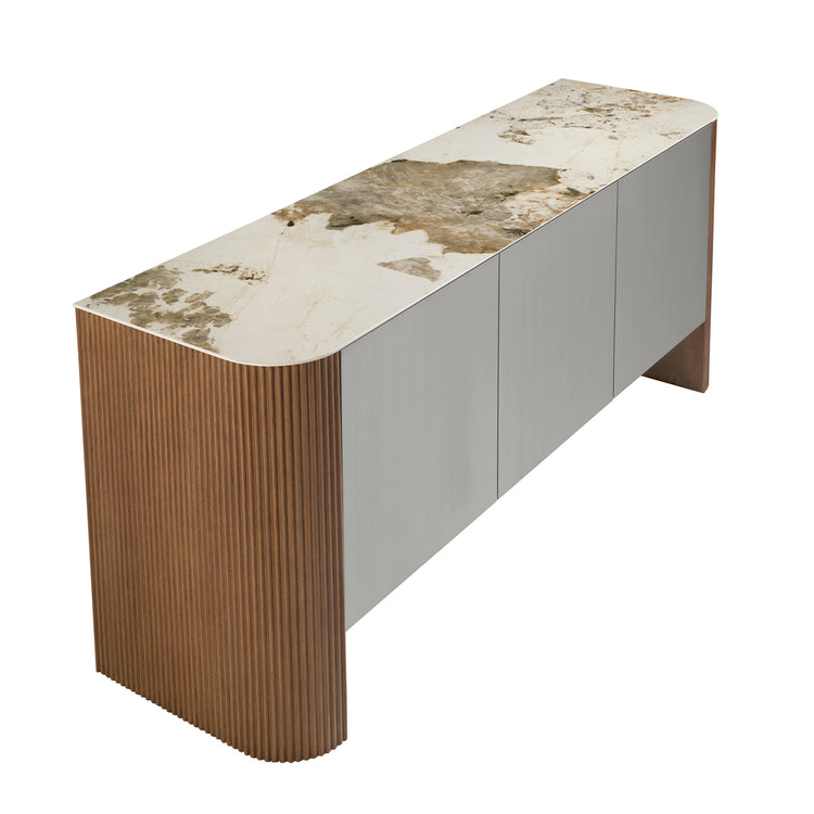 Lacquered wood and marble sideboard - Angel Cerdá