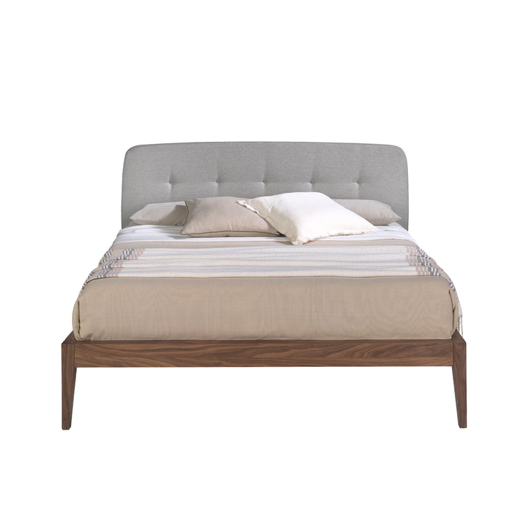 Walnut veneered wooden bed - Angel Cerdá