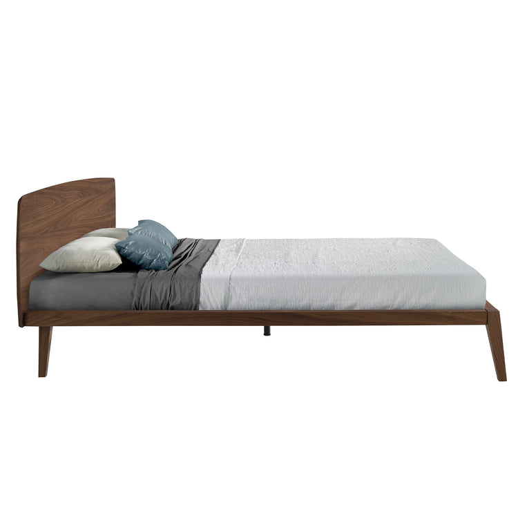 Walnut veneered wooden bed - Angel Cerdá