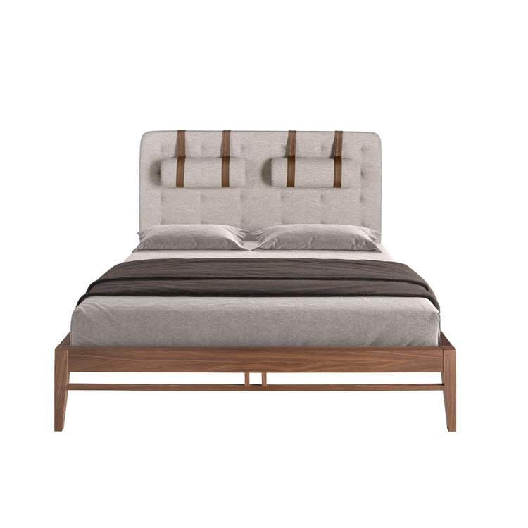 Walnut veneered wooden bed - Angel Cerdá