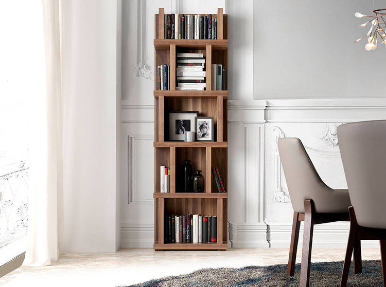 Wooden bookshelf with Walnut veneer - Angel Cerdá S.L