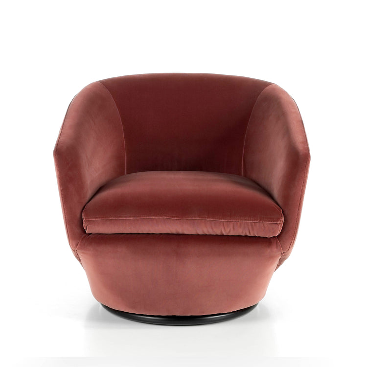 Swivel upholstered armchair in velvet effect fabric - Angel Cerdá, S.L.