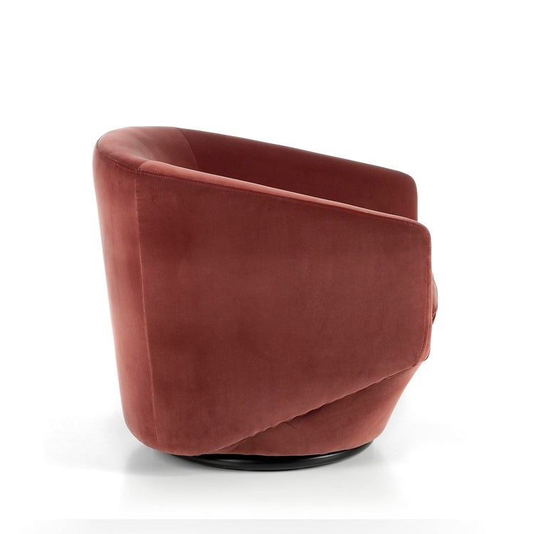 Swivel upholstered armchair in velvet effect fabric - Angel Cerdá, S.L.