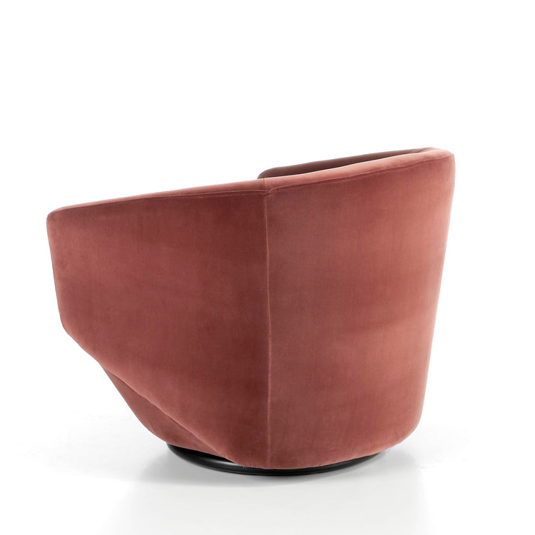 Swivel upholstered armchair in velvet effect fabric - Angel Cerdá, S.L.