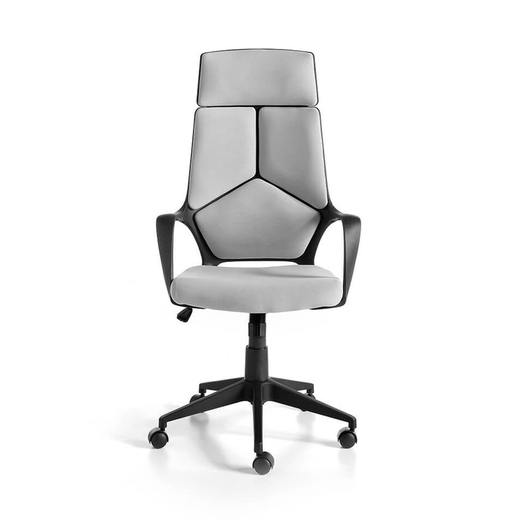 Office armchair upholstered in grey fabric with arms - Angel Cerdá S.L.