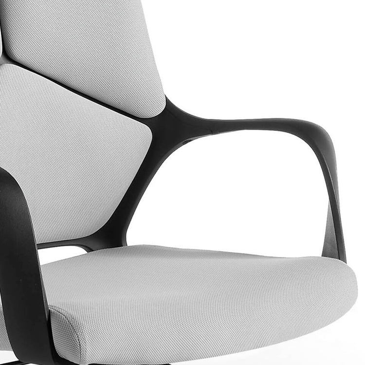 Office armchair upholstered in grey fabric with arms - Angel Cerdá S.L.