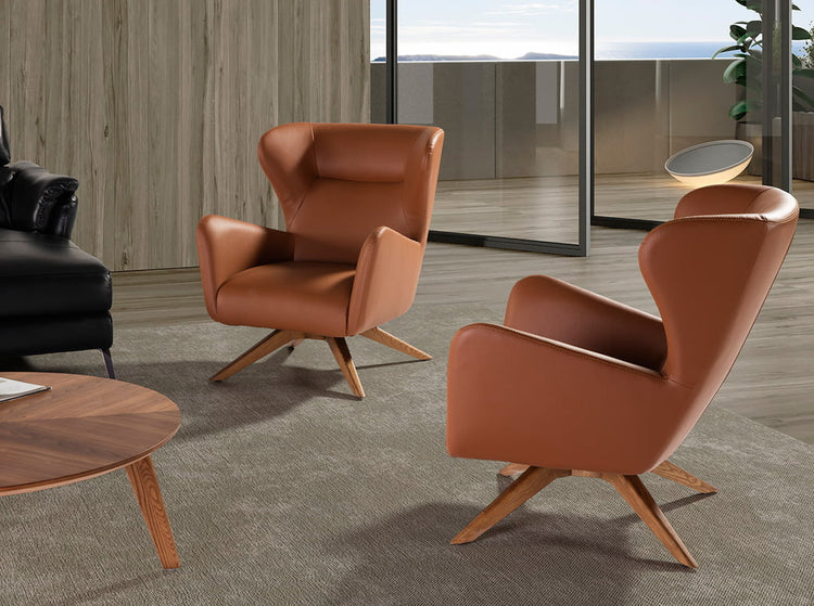 Swivel upholstered armchair in synthetic leather - Angel Cerdá, S.L.