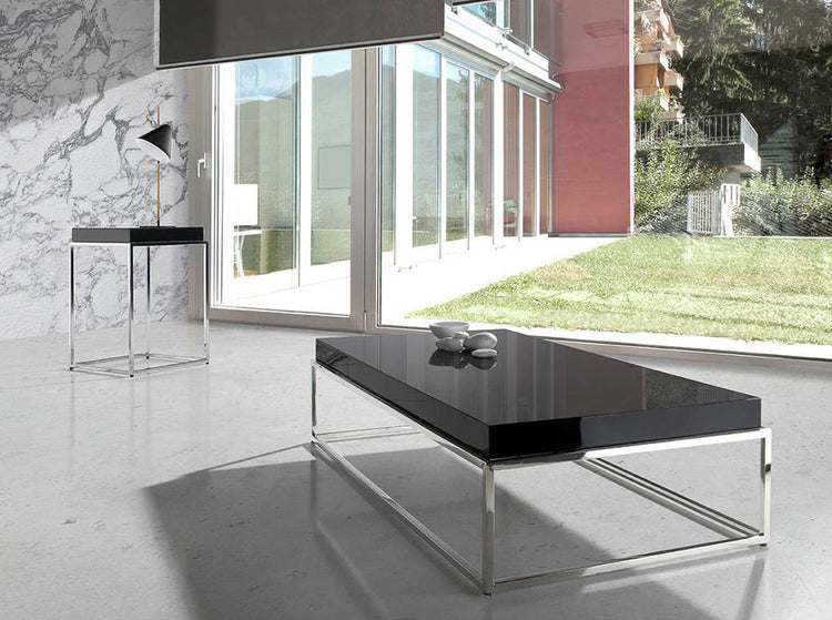 Corner table with stainless steel frame - Angel Cerdá S.L